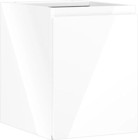 Mexen Orio, kúpeľňová skrinka 35 cm, 1 dvierka, biela lesklá, 91A11-03547-1-BF00