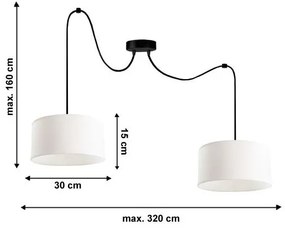 Luster na lanku TUZ 2xE27/60W/230V pavúk