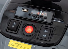 Ramiz McLaren Racing MCL 35 detská štvorkolka šedá + diaľkové ovládanie + pomalý štart + EVA + LED audio