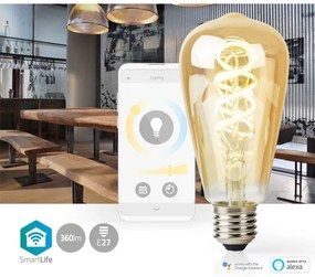 Nedis WIFILRT10ST64- LED Stmievateľná žiarovka ST64 E27/4,9W/230V Wi-Fi 1800-6500K