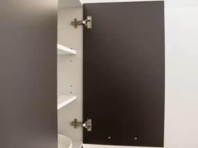 Zostava kuchynského nábytku Turan 2 120, Farby: sivá / artisan + sivý grafit + čierna skala, Osvetlenie: osvetlenie LED biele