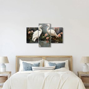 Obraz - Žeriavy biely (90x60 cm)