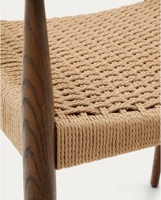 Jedálenská stolička z dubového dreva v hnedo-prírodnej farbe v súprave 2 ks Analy – Kave Home