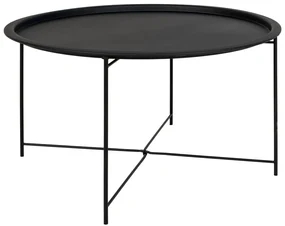 Čierny kovový okrúhly konferenčný stolík ø 75 cm Bastia – House Nordic