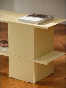 Žltý kovový regál 160x57x37 cm Hes – noo.ma