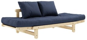 Rozkladacia pohovka s tmavomodrým poťahom Karup Design Beat Natural/Navy