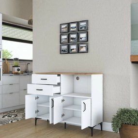 Skriňa Jeby Walnut and White