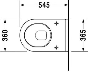 DURAVIT Starck 3 závesné WC s hlbokým splachovaním, 360 mm x 540 mm, s povrchom WonderGliss, 22060900001