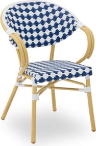 VENUS záhradná stolička s podrúčkami blue