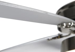 Ocelový stropný ventilátor s diaľkovým ovládaním vrátane LED - Malaki