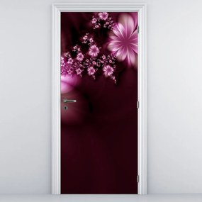 Fototapeta na dvere - Abstrakcie, kvety (95x205cm)