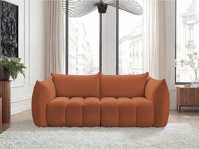 Oranžová pohovka z textílie buklé 234 cm Azra – Bobochic Paris