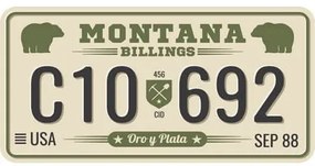 Ceduľa USA značky - Montana
