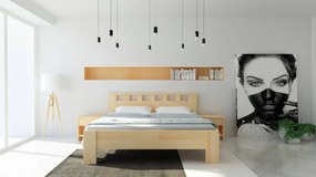 Texpol LUCIA - masívna buková posteľ s ozdobným čelom 160 x 200 cm, buk masív