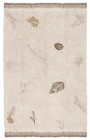 Krémový prateľný ručne tkaný bavlnený detský koberec 170x240 cm Pine Forest – Lorena Canals