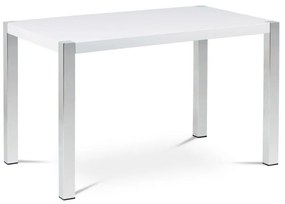 Moderný jedálenský stôl v prevedení vysoký lesk bielej farby