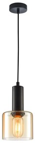 ITALUX PND-65342-1-BK+AMB - Luster na lanku SANTIA 1xE27/40W/230V