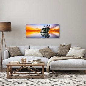 Obraz - Svitanie nad vrakom lode (120x50 cm)