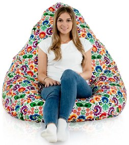 Sedací vak DROP XXL folk