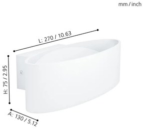 Eglo 98541 - LED Nástenné svietidlo MACCACARI LED/10W/230V