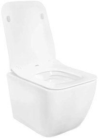 Rea Martin - závesná WC misa Rimless 51x37 s pomaly-padajúcim sedátkom, biela, REA-C8006