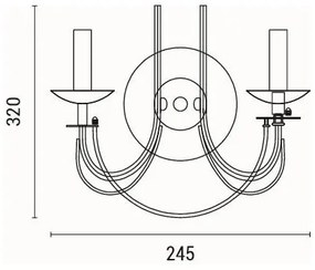 Luster na reťazi 5xE14/15W/230V