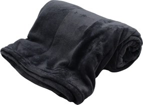 Home Elements Mikroflanelová deka, tmavý antracit