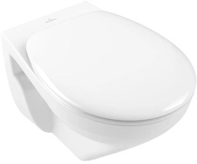 VILLEROY &amp; BOCH O.novo závesné WC s hlbokým splachovaním bez vnútorného okraja, 360 x 540 mm, biela alpská, s povrchom CeramicPlus, 7682R0R1