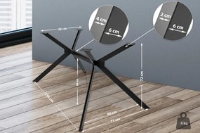 Stolové nohy 323438 Cascada S - 135x73x72 cm, kov, industrial čierna