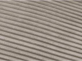 Taupe menčestrová pohovka na každodenné spanie/rozkladacia 220 cm Hugo – Bobochic Paris