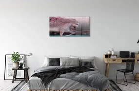 Obraz plexi Unicorn stromy jazero 100x50 cm
