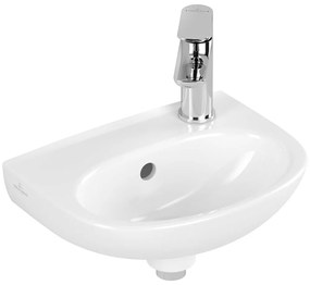 VILLEROY &amp; BOCH O.novo závesné umývadielko s otvorom vpravo, s prepadom, 360 x 275 mm, biela alpská, 43403R01