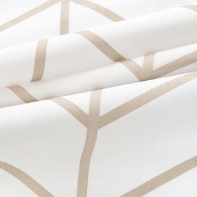 Goldea bavlnený záves - béžový cikcak na bielom 240x150 cm