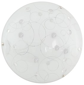 CLX Nástenné / stropné LED osvetlenie FERDINANDO, 10W, studená biela, 30cm, okrúhle, číre
