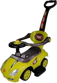 LEAN CARS Detské odrážadlo 3v1 Mega Car s vodiacou tyčou, žlté