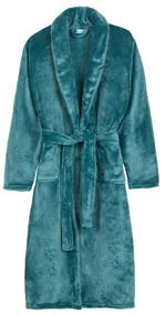 Modrý župan z mikroplyšu veľkosť XL/XXL Polyvelvet – Good Morning