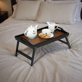 Podnos AURELIA RUSTIC čierny / hnedý