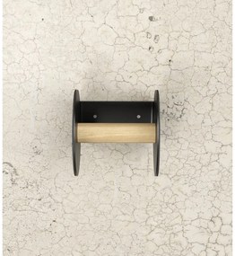 Čierny nástenný držiak na toaletný papier Bull – LIND DNA