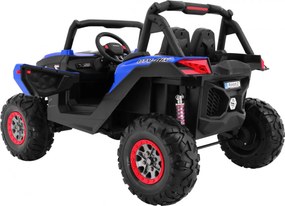 Ramiz Elektrická bugina SuperStar pre deti modrá + pohon 4x4 + diaľkové ovládanie + batožinový priestor + MP3 LED + zámok dverí