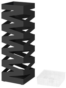Kovový stojan na dáždniky Loft Black, 49x15,5 cm
