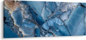 Obraz - Modrý členitý mramor (120x50 cm)