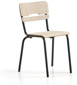 Školská stolička SCIENTIA, nízke sedadlo, V 460 mm, antracit/breza