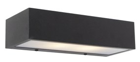 Dizajnová obdĺžniková nástenná lampa čierna 25 cm - Houx