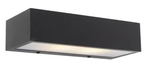 Dizajnová obdĺžniková nástenná lampa čierna 25 cm - Houx
