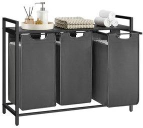 Kôš na bielizeň REX čierna/šedá