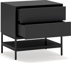 Čierny nočný stolík Platt – Teulat