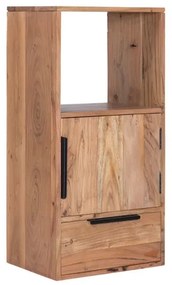 furniture-nabytek.cz - Masívna nástenná skriňa Auckland z akácie, lakovaná, hnedá