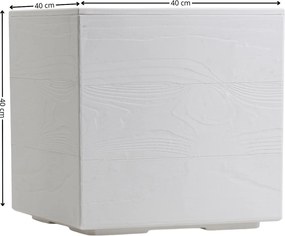 Květináč na kolečkách BETONIQUE 40x40 cm krémový