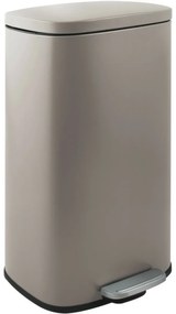 Spirella Pedálový odpadkový kôš soft-close Akira 50 l, matná sivohnedá, 50 l