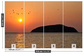 Fototapeta Vliesová Východ slnka mora 250x104 cm